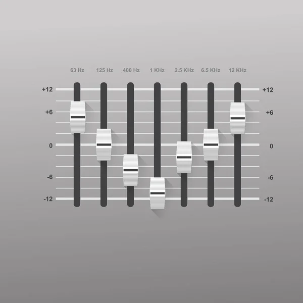 均衡器面板矢量插图 — 图库矢量图片