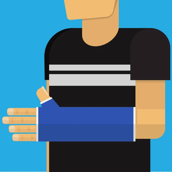 Arm Splint Vektor Flat Design — Stock vektor