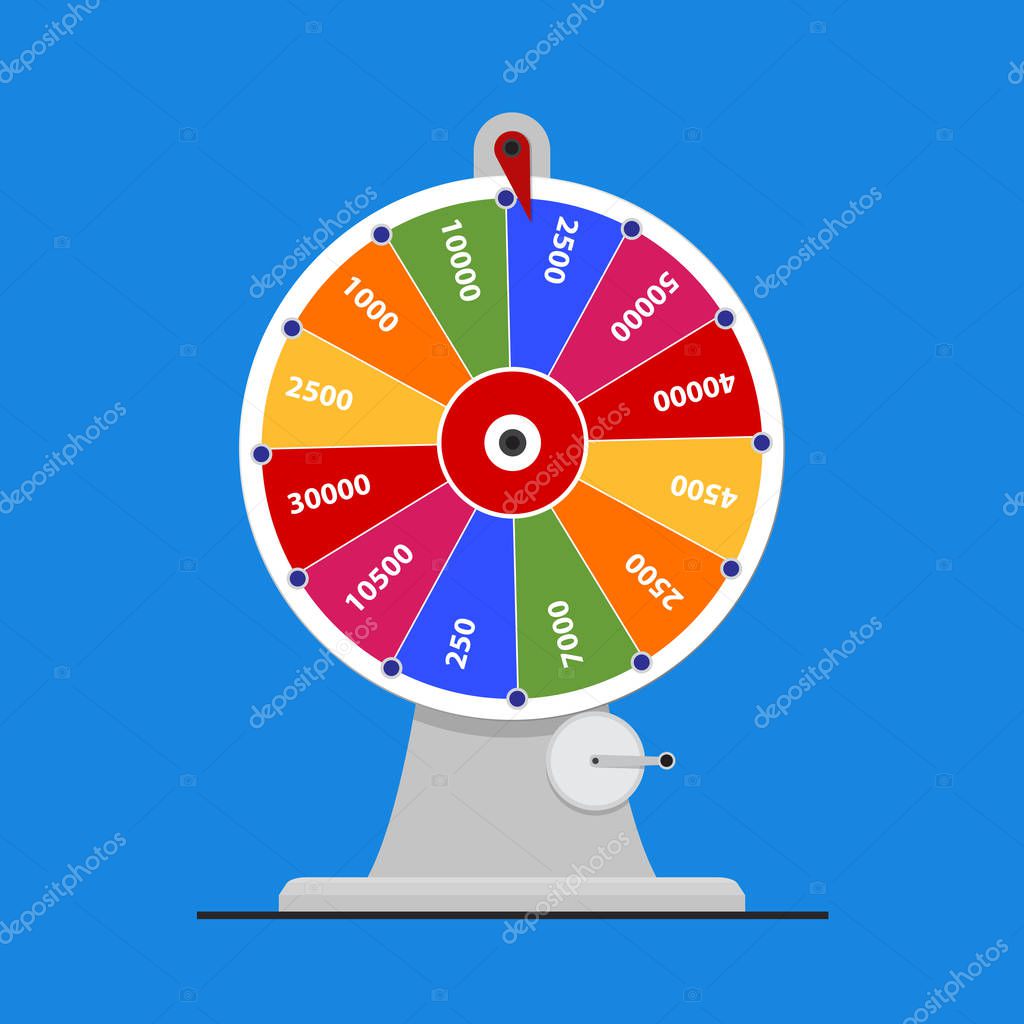 Fortune wheel vector flat design.