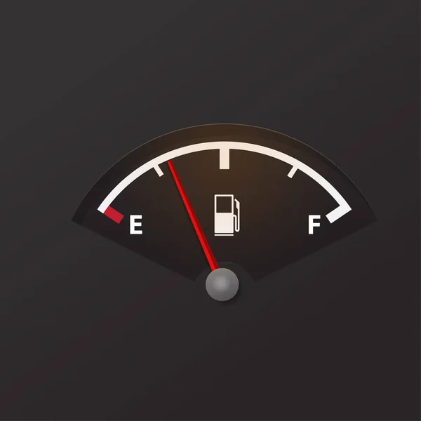 Brandstofmeter Pictogram Vector Plat Ontwerp — Stockvector