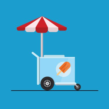 Dondurma satışı için tramvay.