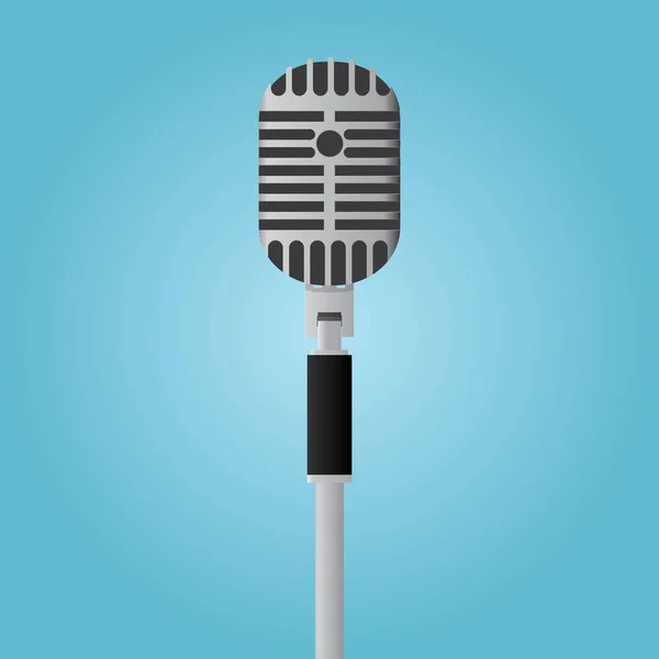 Retro Mikrofon Standı — Stok Vektör