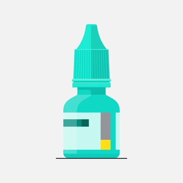 Eye Drops Bottle Vector Flat Design — Stock Vector