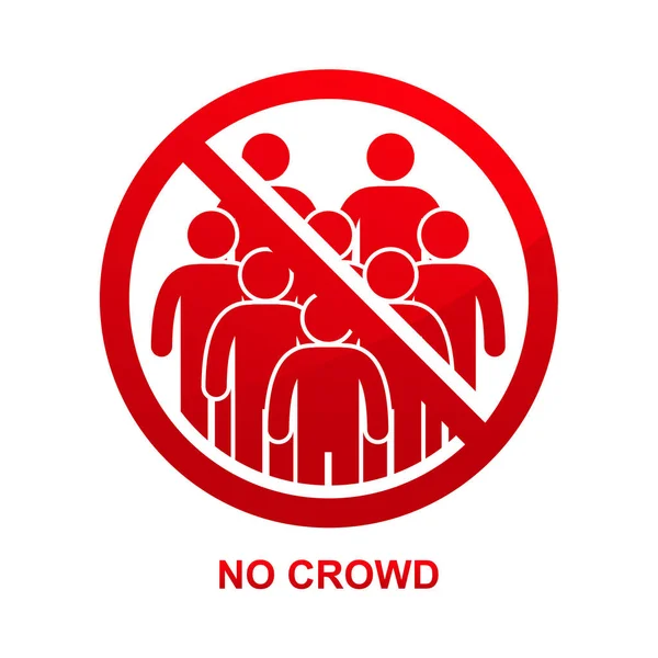 Crowd Sign Isolated White Background Vector Illustration — Stock Vector