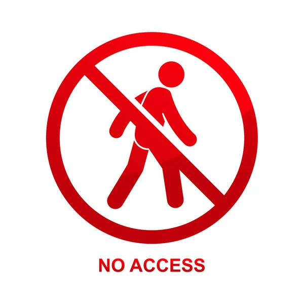 Access Sign Isolated Vector White Background Vector Illustration — Stock Vector