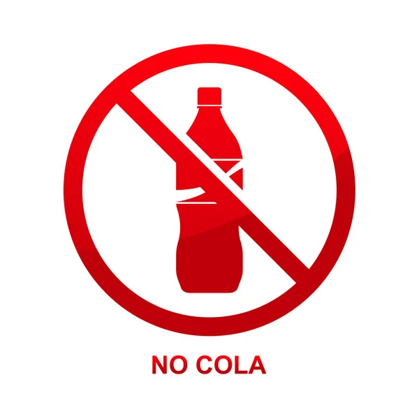 Cola Sign Isolated White Background Vector Illustration — Stock Vector