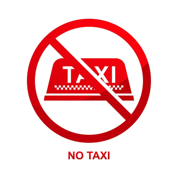 Nenhum Sinal Táxi Isolado Ilustração Vetorial Fundo Branco — Vetor de Stock
