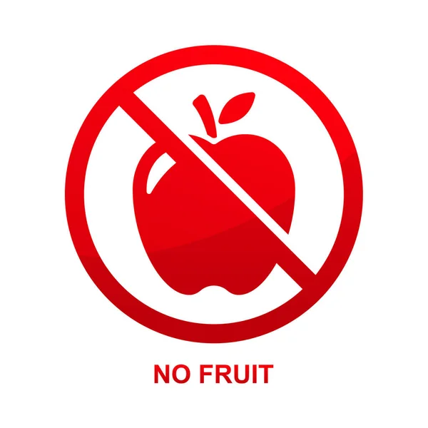 Aucun Signe Fruit Isolé Sur Fond Blanc Illustration Vectorielle — Image vectorielle