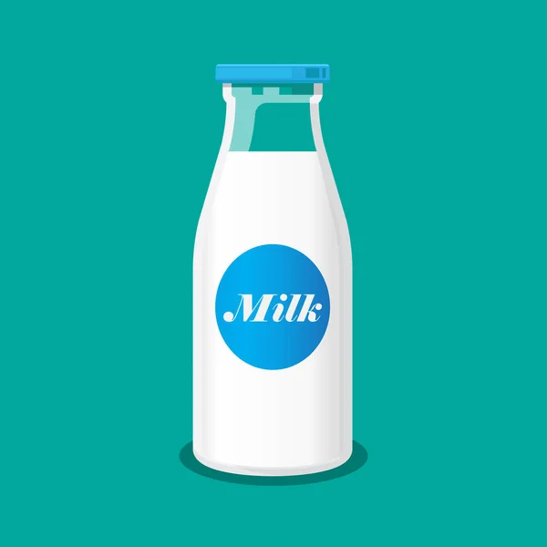 Иконка Бутылки Молока Изолирована Фоновой Векторной Иллюстрации — стоковый вектор