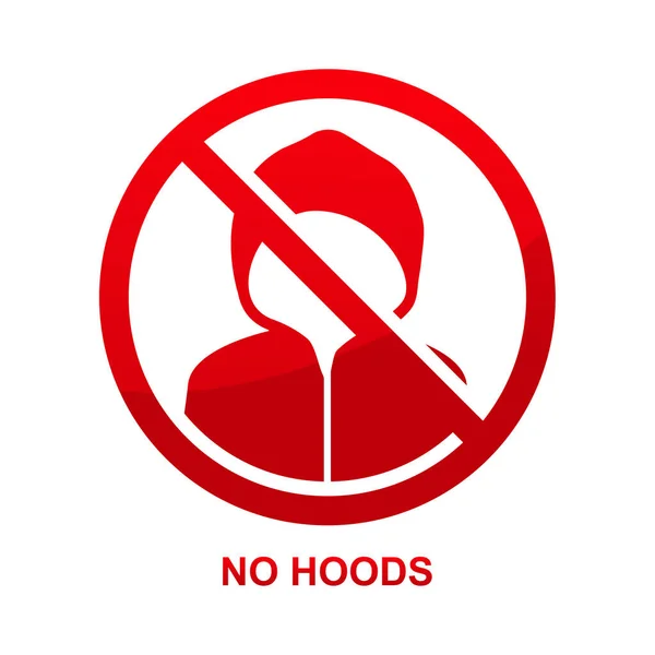 Hoods Sign Isolated White Background Vector Illustration — Stock Vector