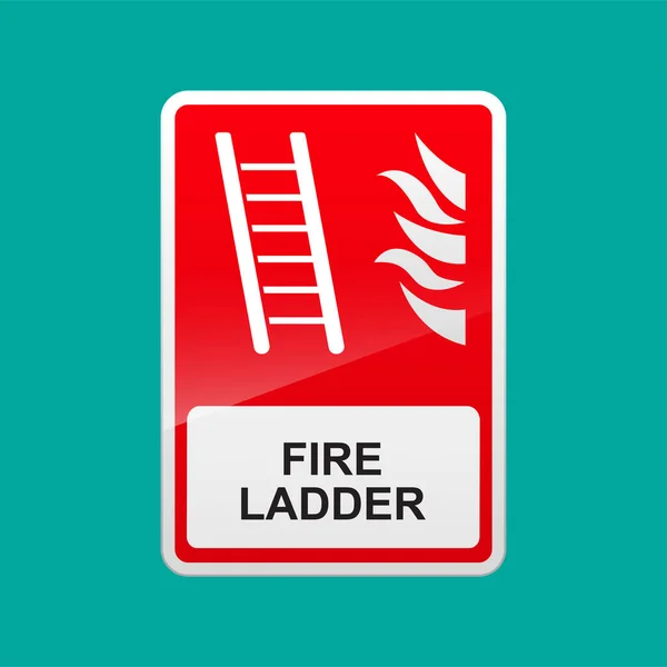 Знак Пожарной Лестницы Изолирован Векторной Иллюстрации — стоковый вектор