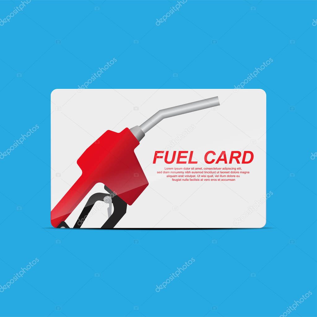 Fuel card concept isolated on background vector illustration.