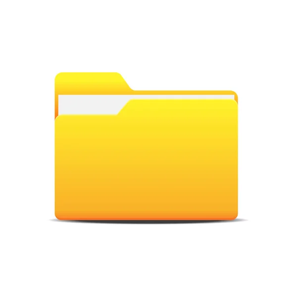 Gelbes Ordnersymbol Isoliert Auf Weißem Hintergrund Vektor Illustration — Stockvektor