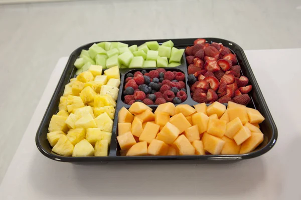 Wide view of fruit tray