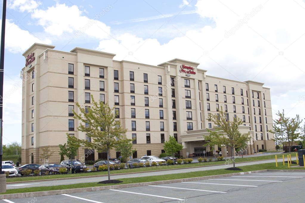 Dartmouth, Nova Scotia, Canada- June 15, 2019: Hampton Inn and Suites in Dartmouth Crossing