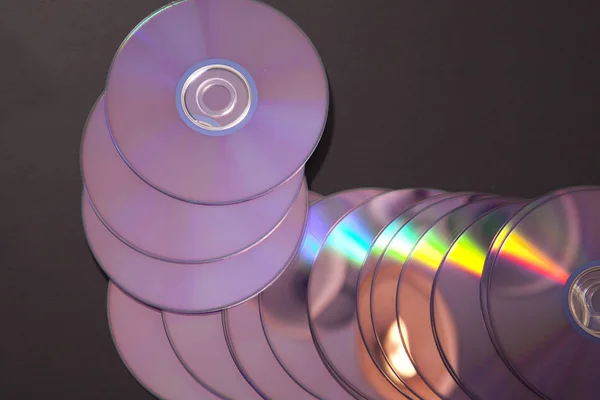 Vodorovné disky DVD nebo CD — Stock fotografie