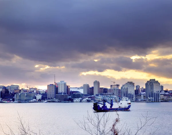 Stock image Looking across to Halifax in winter