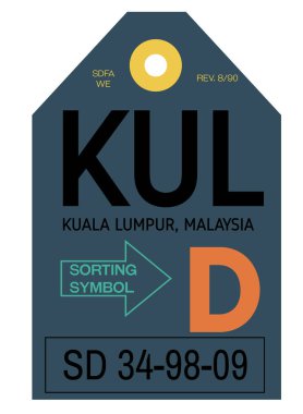 Kuala Lumpur Havaalanı Bagaj etiketi