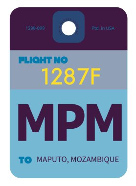 Maputo Havaalanı Bagaj etiketi