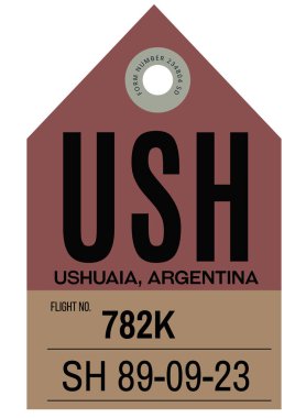 Ushuaia Havaalanı Bagaj etiketi