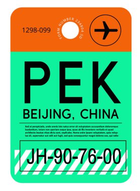 Beijing Havaalanı Bagaj etiketi