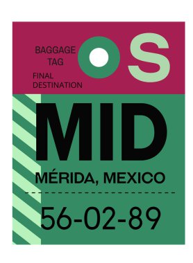 Merida Havaalanı Bagaj etiketi