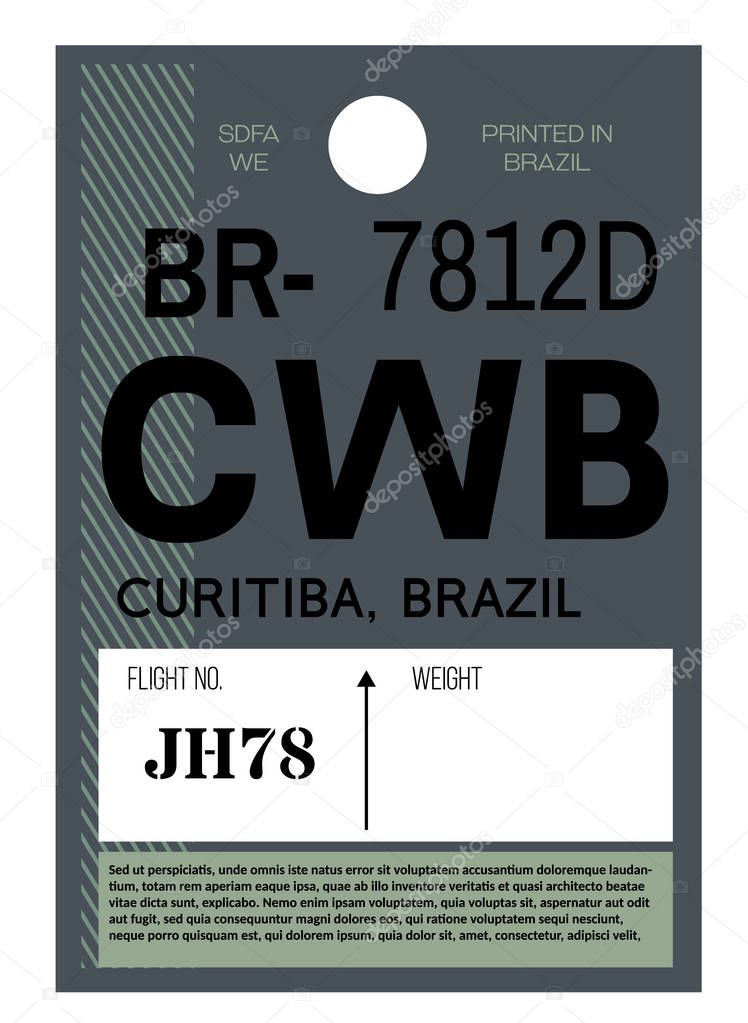 Curitiba airport luggage tag