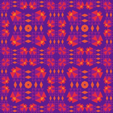 Geometrik kabile göz seamless modeli ile renkli