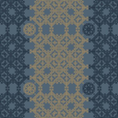 Asya göz kare geometrik seamless modeli