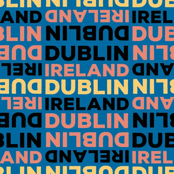 Дублін, Ірландія безшовні візерунком — стоковий вектор