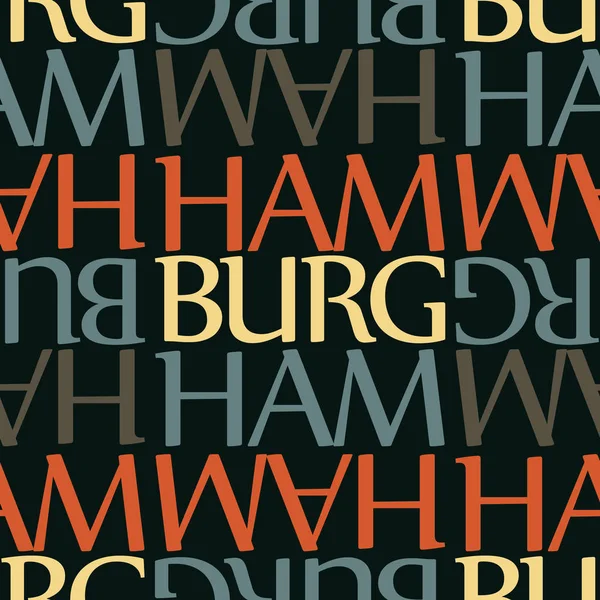 Hambourg, Allemagne motif sans couture — Image vectorielle