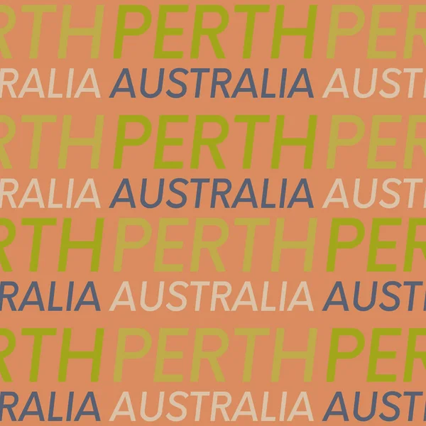 Perth, Australia patrón sin costuras — Vector de stock