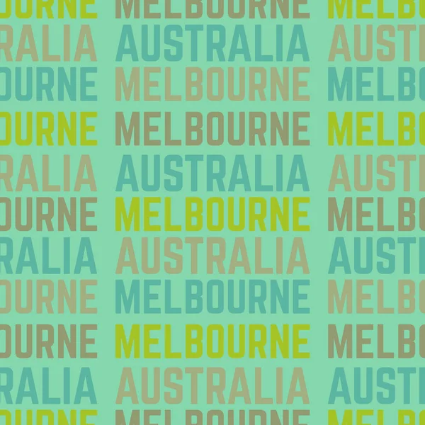 Melbourne, Australia patrón sin costuras — Vector de stock