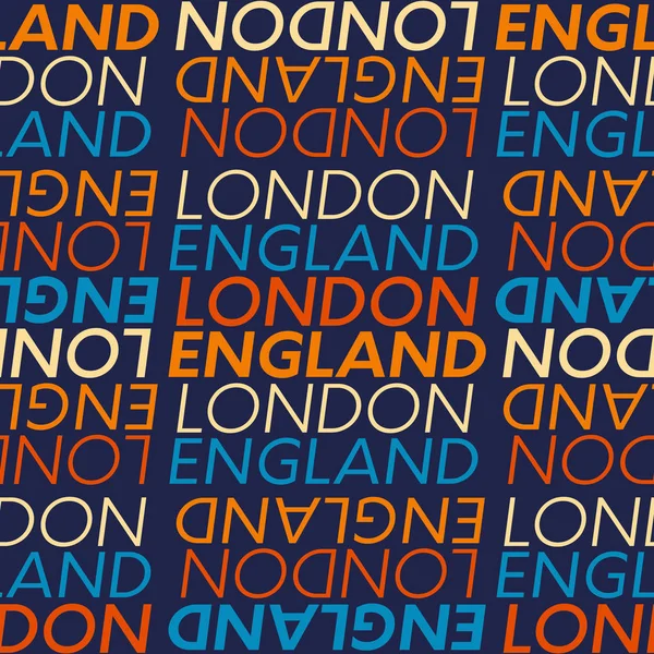 Londres, Angleterre Motif sans couture — Image vectorielle