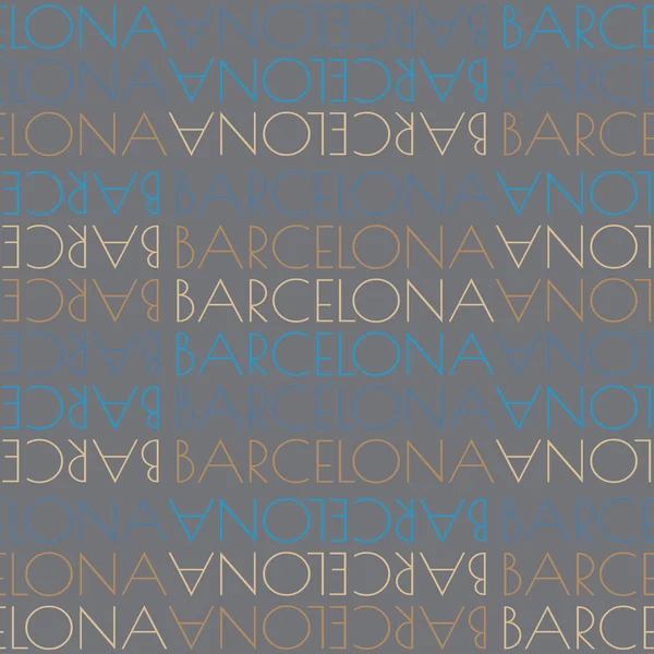 Barcelona, Spain seamless pattern — Stock Vector