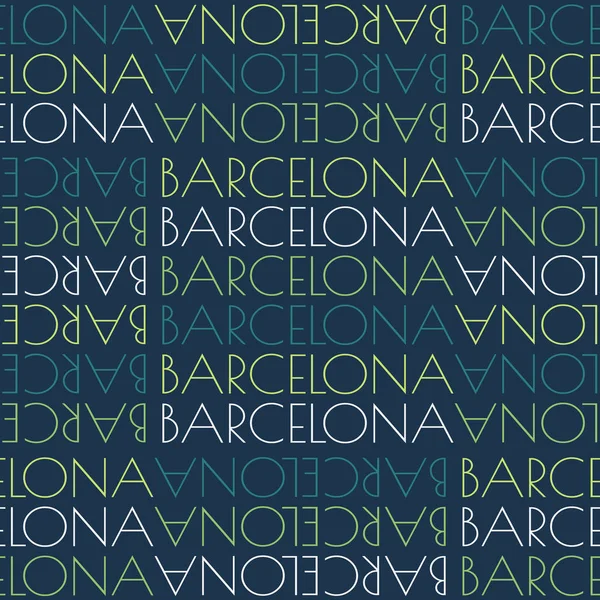 Barcelona, Spain seamless pattern — Stock Vector