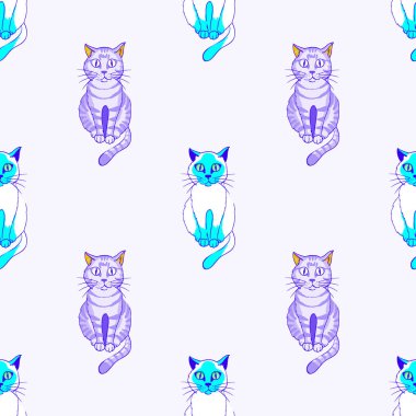 Kediler seamless modeli