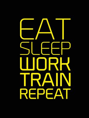 Uyku iş tren tekrar motivasyon tırnak yemek