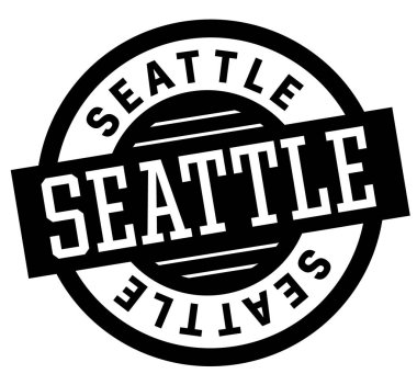 Seattle siyah beyaz rozet