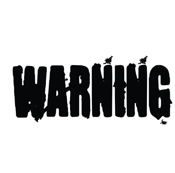 Timbro di avvertimento, etichetta — Vettoriale Stock