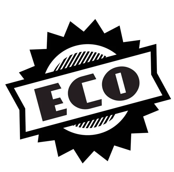 Selo eco preto —  Vetores de Stock