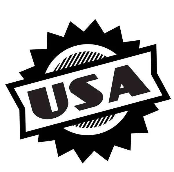 Usa sello negro — Vector de stock