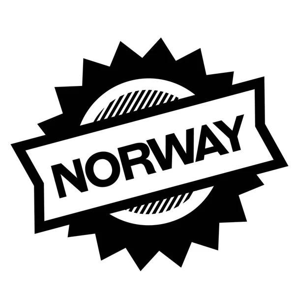 Estampilla Norway Negra Sobre Fondo Blanco Firma Etiqueta Pegatina — Archivo Imágenes Vectoriales