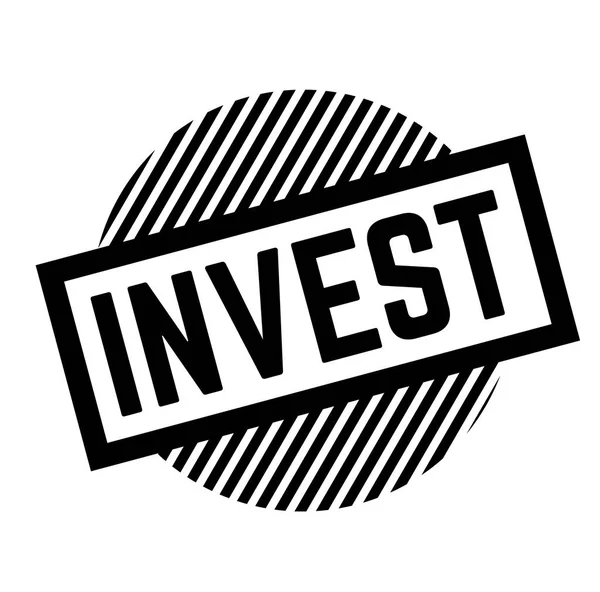 Investir selo preto — Vetor de Stock