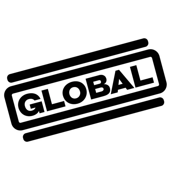 Sello negro global — Vector de stock