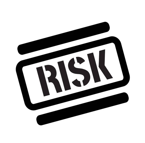 Sello negro de riesgo — Vector de stock