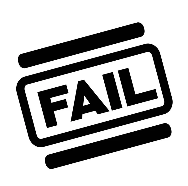 Fail black stamp — Stock Vector