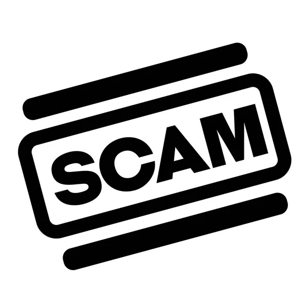 Scam black stamp — Stock Vector