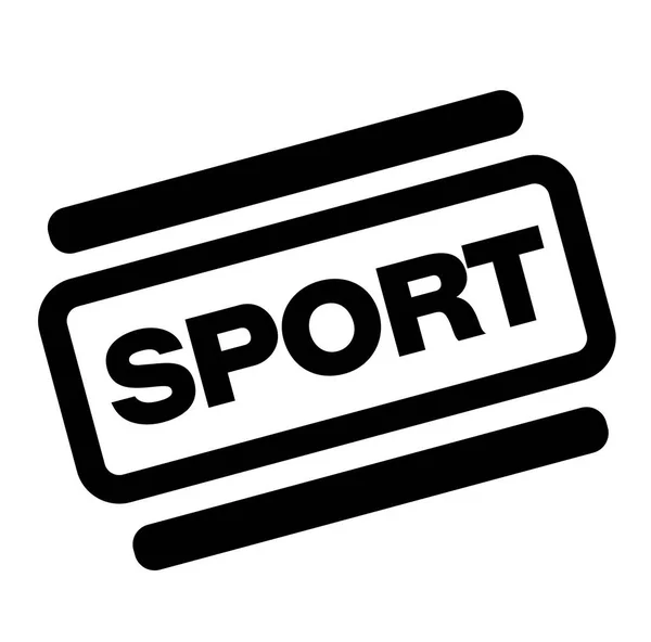 Esporte carimbo preto — Vetor de Stock