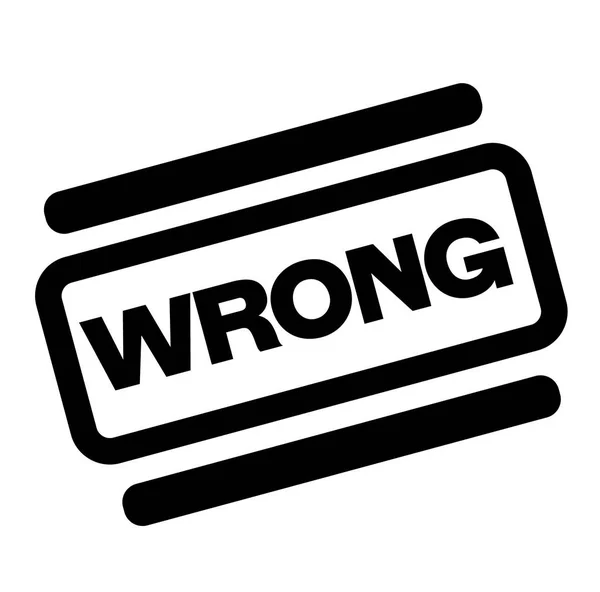 Wrong black stamp — Stock Vector